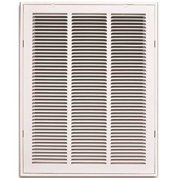 Tru Aire 16 in. x 20 in. White Stamped Return Air Filter Grille with Removable Face 190RF 16X20